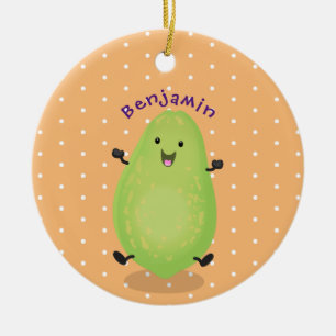 Décoration En Céramique dessin de la patte papaye de Cute kawaii