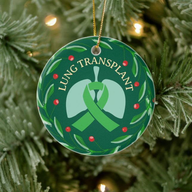 Décoration En Céramique Destinataire de la transplantation pulmonaire Noël (Arbre)