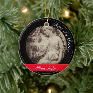 Décoration En Céramique Deuil avec Anglel, Noël vintage /bien-aimé