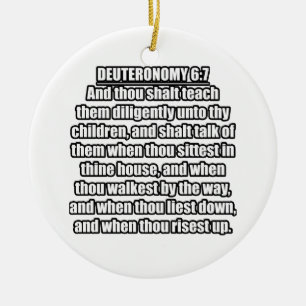Décoration En Céramique Deutéronome 6:7 KJV verset biblique