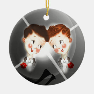 Décoration En Céramique Deux couples d'homosexuels dans le cru adorable de