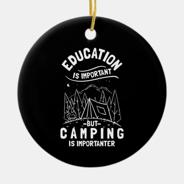 Décoration En Céramique Devis de camping amusant (Devant)