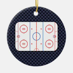Décoration En Céramique Diagramme de la patinoire de hockey sur fibre de c