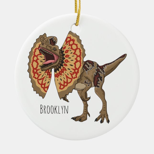 Décoration En Céramique Dilophosaurus dessin animé (Devant)