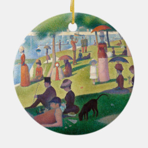 Décoration En Céramique Dimanche sur La Grande Jatte Seurat Peinture