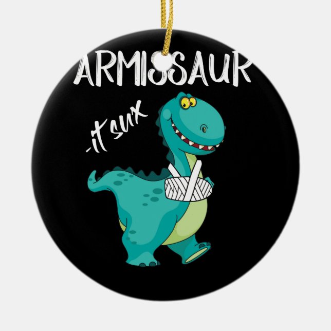 Décoration En Céramique Dinosaure Arme brisé Il Sux (Devant)