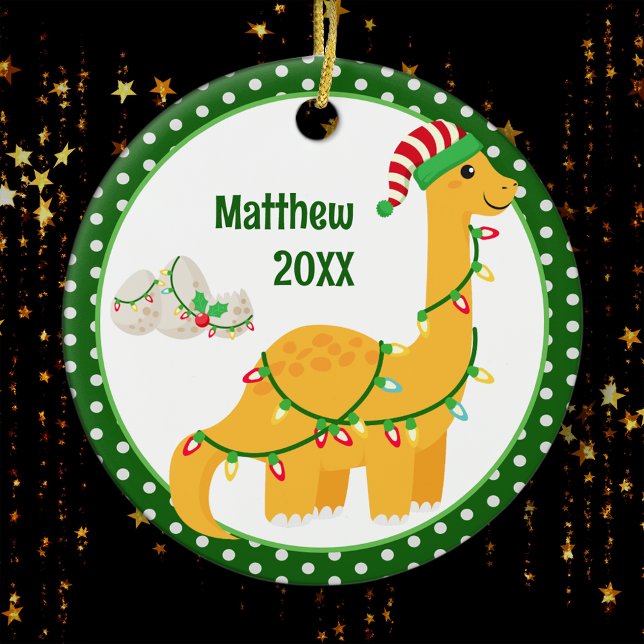 Décoration En Céramique Dinosaure et Oeufs Enfants personnalisés Noël (Créateur téléchargé)