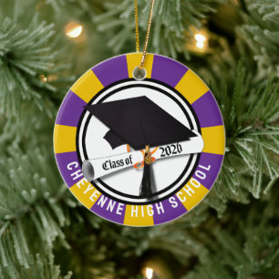 Décoration En Céramique Diplôme de casquette de 2026 Diplôme de Photo