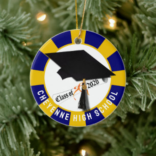 Décoration En Céramique Diplôme de casquette de 2026 Diplôme de Photo