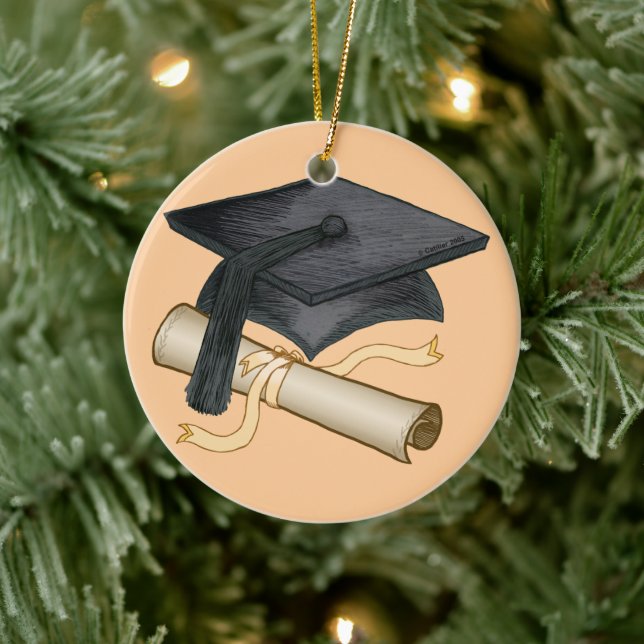 Décoration En Céramique Diplôme de diplôme (Arbre)