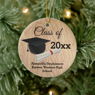 Décoration En Céramique Diplôme de fin d'études supérieures en bois Cus
