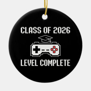 Décoration En Céramique Diplômé de la promotion 2026 Niveau Gaming complet
