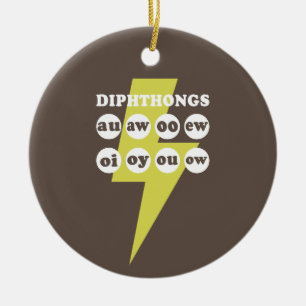 Décoration En Céramique Dipthongs Apprendre l'anglais avec des phoniques
