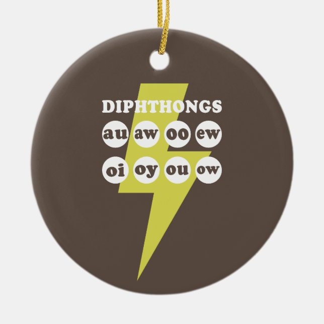 Décoration En Céramique Dipthongs Apprendre l'anglais avec des phoniques (Devant)