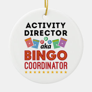 Décoration En Céramique Directeur d'activité aka Coordonnateur de bingo