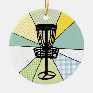 Décoration En Céramique Disque Golf Noël