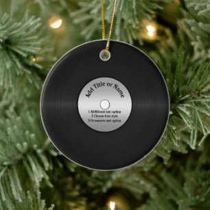 Décoration En Céramique Disque vinyle LP fond