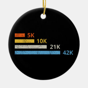 Décoration En Céramique Distances de course II - 5K 10K 21K 42K Marathoner