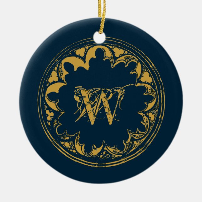 Décoration En Céramique Distressed monogram (Devant)