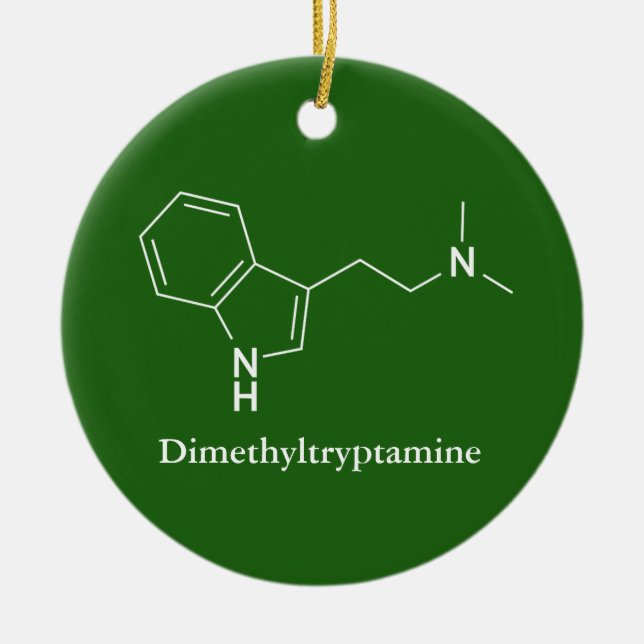 Décoration En Céramique DMT Diméthyltryptamine Molecule Chimie (Devant)
