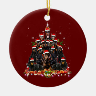 Décoration En Céramique Doberman Pinscher Dog