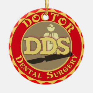 DÉCORATION EN CÉRAMIQUE DOCTEUR DDS CHIRURGIE DENTAIRE CHRISTMAS ORNAMENT