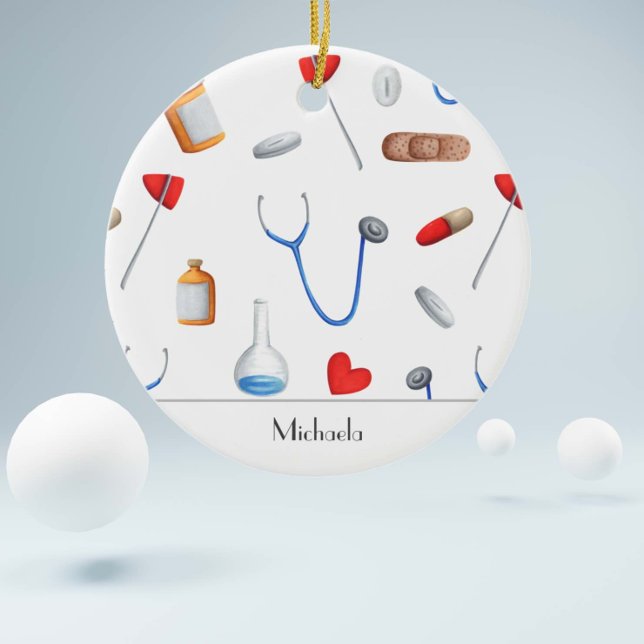 Décoration En Céramique Docteur et infirmière Motif d'équipement Médicale  (Créateur téléchargé)