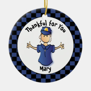 Décoration En Céramique Don d'une policière amusante - L'idée d'un policie