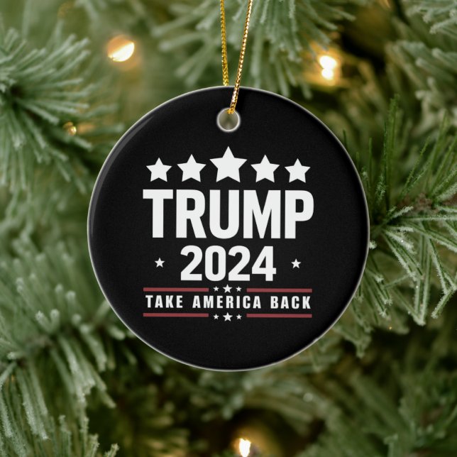 Décoration En Céramique Donald Trump 2024 redonne l'élection américaine (Arbre)