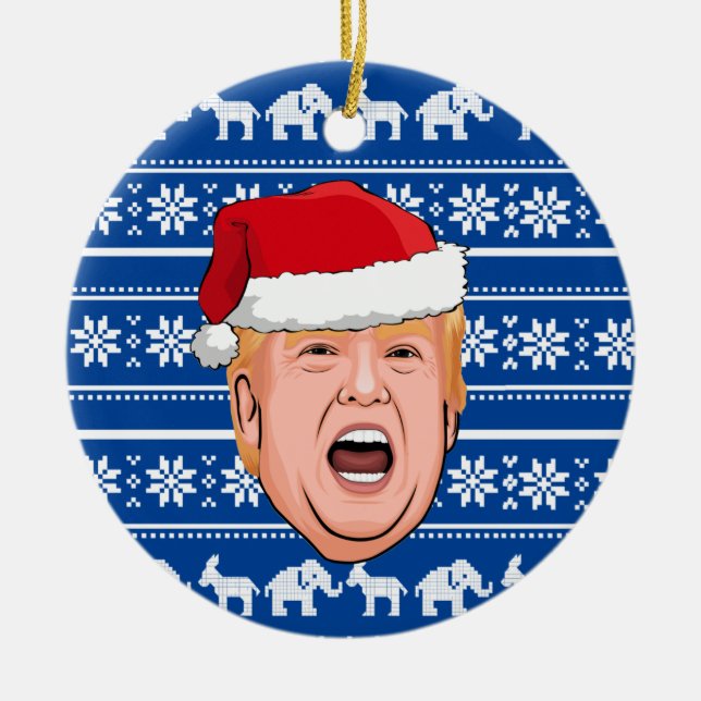 Décoration En Céramique Donald Trump en colère Noël (Devant)