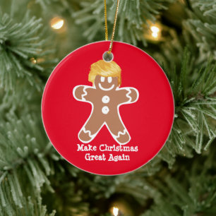 Décoration En Céramique Donald Trump Gingerbread homme