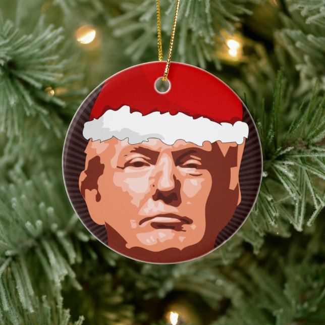 DÉCORATION EN CÉRAMIQUE DONALD TRUMP ORNAMENT DE NOËL (Arbre)