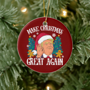 Décoration En Céramique Donald Trump Père Noël   Rendre Noël super