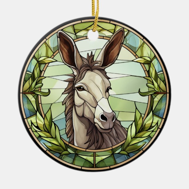 Décoration En Céramique Donkey en verre doux (Devant)