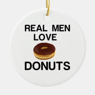 DÉCORATION EN CÉRAMIQUE DONUTS RÉELS LOVE