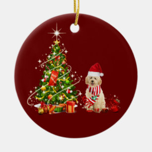 Décoration En Céramique doré avec Casquette Scaft Noël