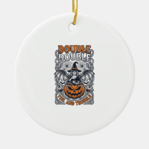 Décoration En Céramique Double peine Malheur Sorcière Citrouille Halloween