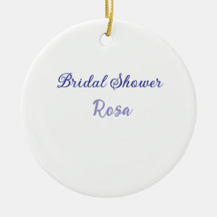 Décoration En Céramique Douce pluie de mariage violet ajouter nom date élé