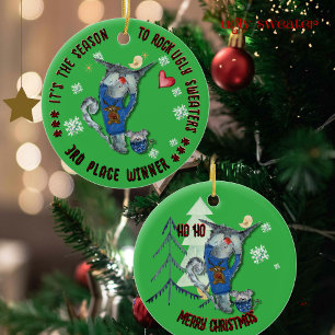Décoration En Céramique Doux moche 3e gagnant Chat et souris