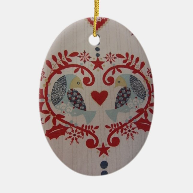 Décoration En Céramique Doves & Hearts — Pennsylvanie Dutch (Devant)