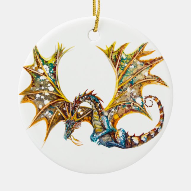 Décoration En Céramique Dragon dans l'ornement du ciel (Devant)