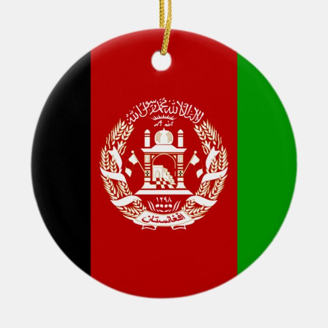 Décoration En Céramique drapeau afghan (Devant)