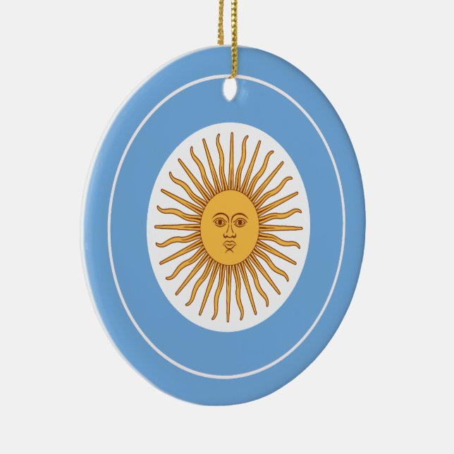 Décoration En Céramique Drapeau argentin rond, Drapeau argentin (Droite)
