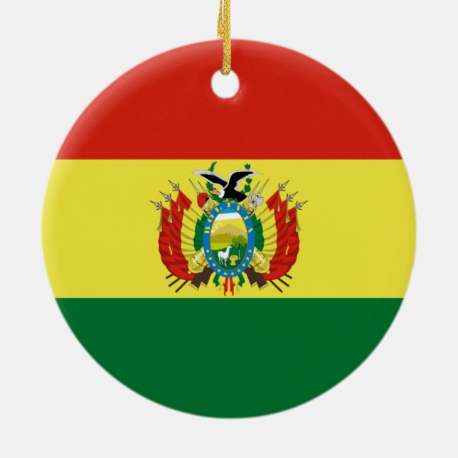Décoration En Céramique Drapeau bolivien (Dos)