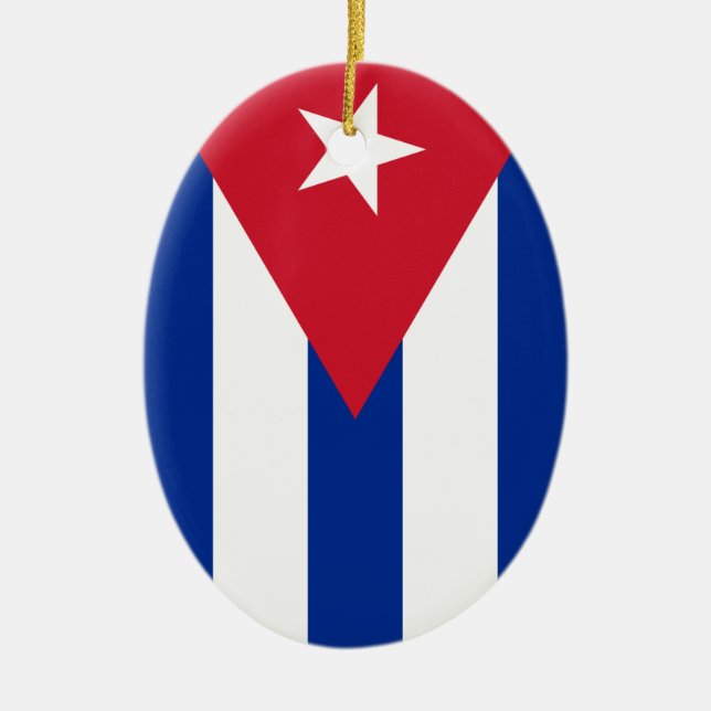 Décoration En Céramique Drapeau Cuba (Devant)