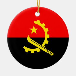 Décoration En Céramique drapeau d'angola