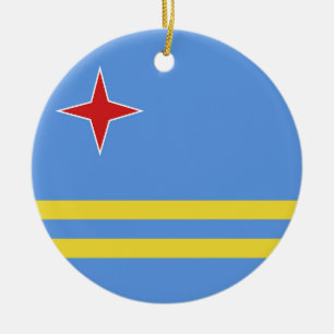 Décoration En Céramique Drapeau d'Aruba