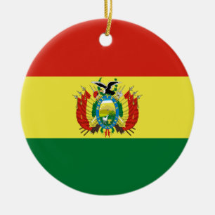 Décoration En Céramique Drapeau de Bolivie