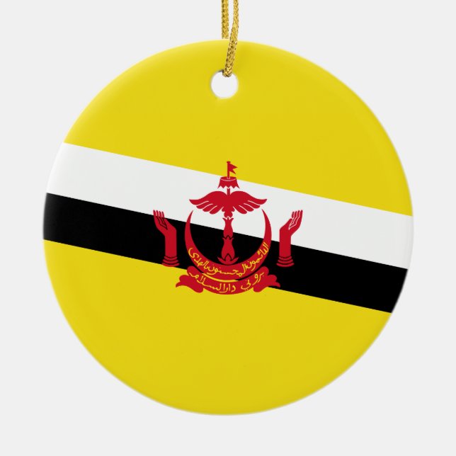 Décoration En Céramique Drapeau de Brunei (Devant)