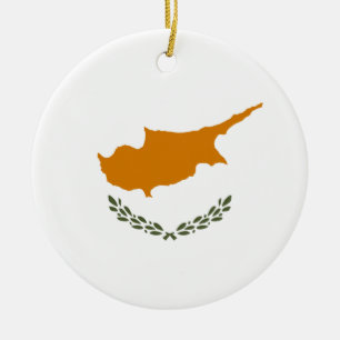 Décoration En Céramique Drapeau de Chypre